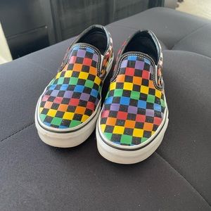 Rainbow Checkered Vans